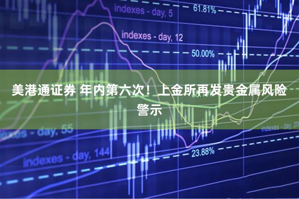美港通证券 年内第六次！上金所再发贵金属风险警示