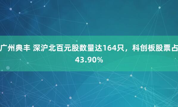 广州典丰 深沪北百元股数量达164只，科创板股票占43.90%
