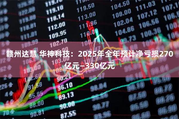 赣州达慧 华神科技：2025年全年预计净亏损270亿元—330亿元